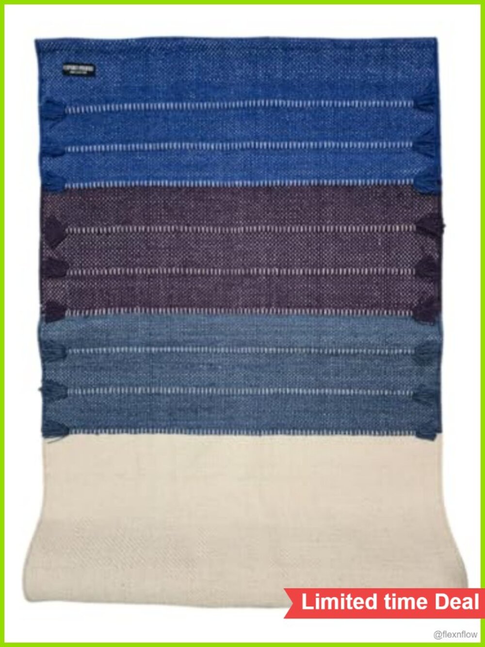Organic Cotton Yoga Mat Foldable Non-Slip for Hot Yoga Meditation